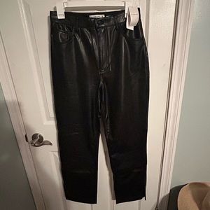 Abercrombie 90s Straight Leather Pants Size 29 New with tags